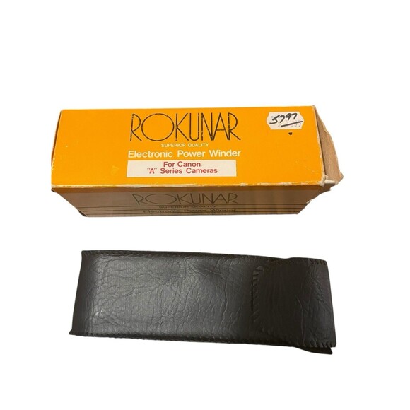Rokunar Power Winder | for Canon A Series Cameras w/Leather Case Vintage - Picture 3 of 10